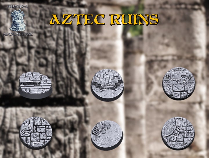 Aztec Scenic Bases | Mesoamerican Temple Wargaming Bases | Admiral Apocalypse