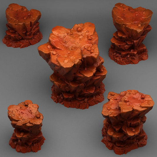 Wild Martian Rock Scatter Terrain & Objective Markers
