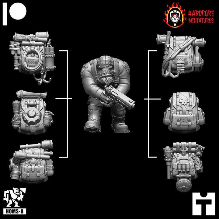 Modular Space Ork Kommandos | Elite Greenskin Strike Force | Hardcore Miniatures