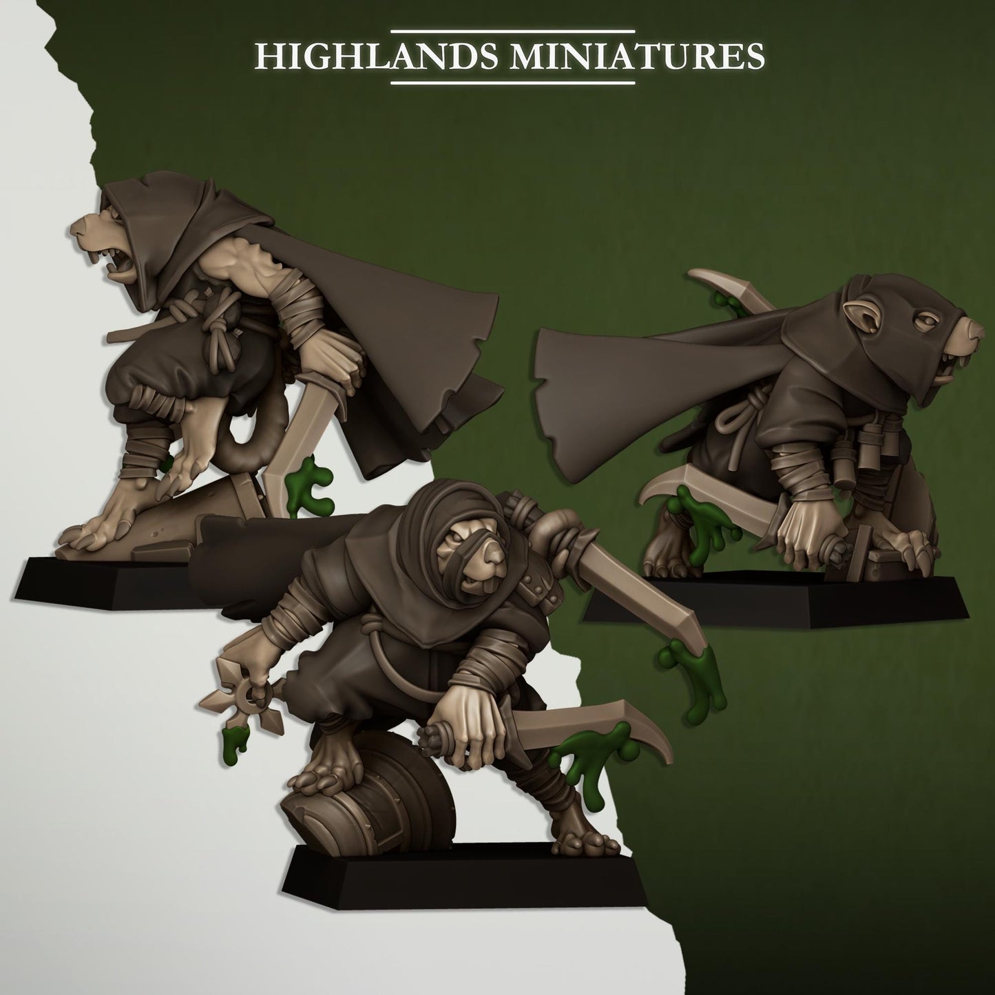 Sewer Rats Vermin Assassins | Sewer Rats Army Collection | Highland Miniatures