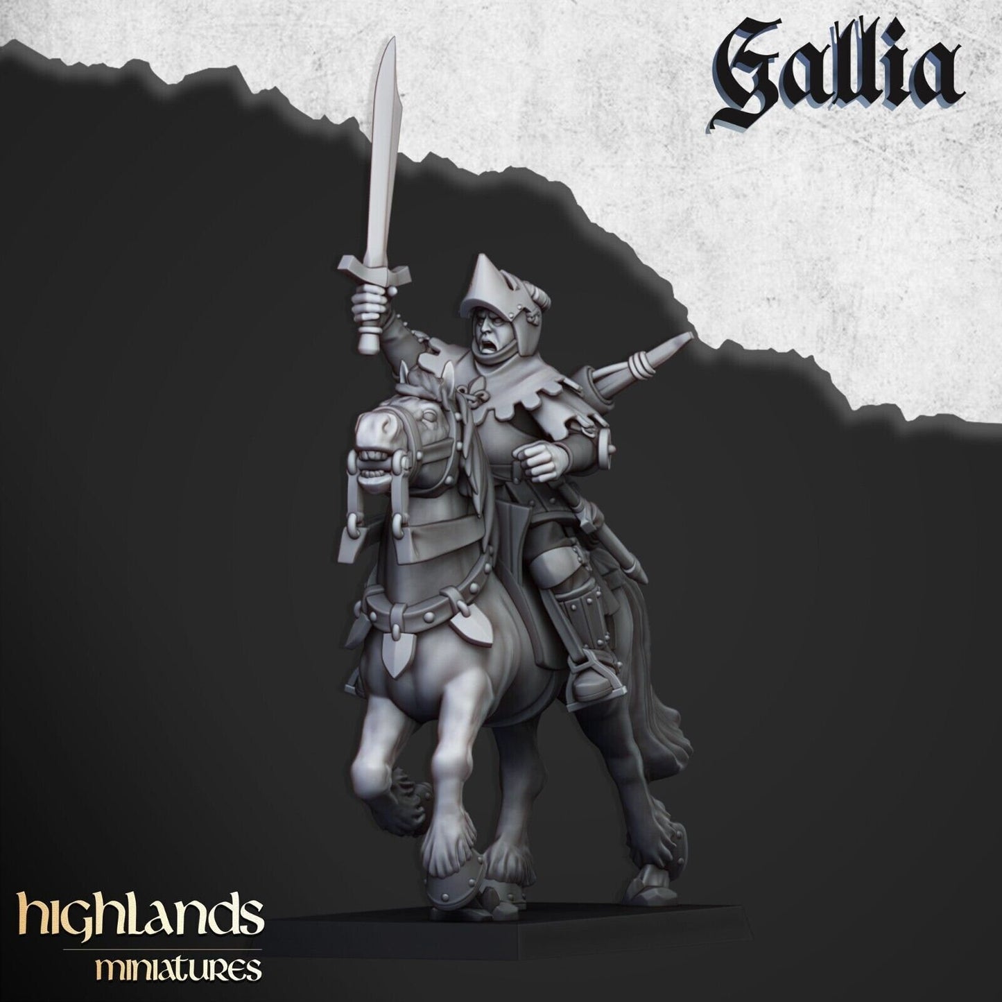 Mounted Men at Arms of Gallia | Gallia Army Collection | Highland Miniatures