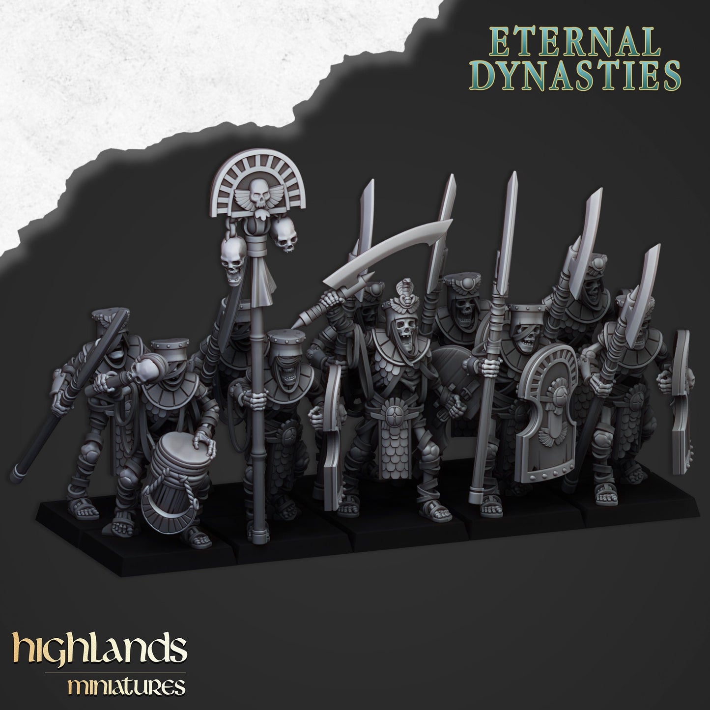 Eternal Dynasties Ancient Guard Warriors with Halberds