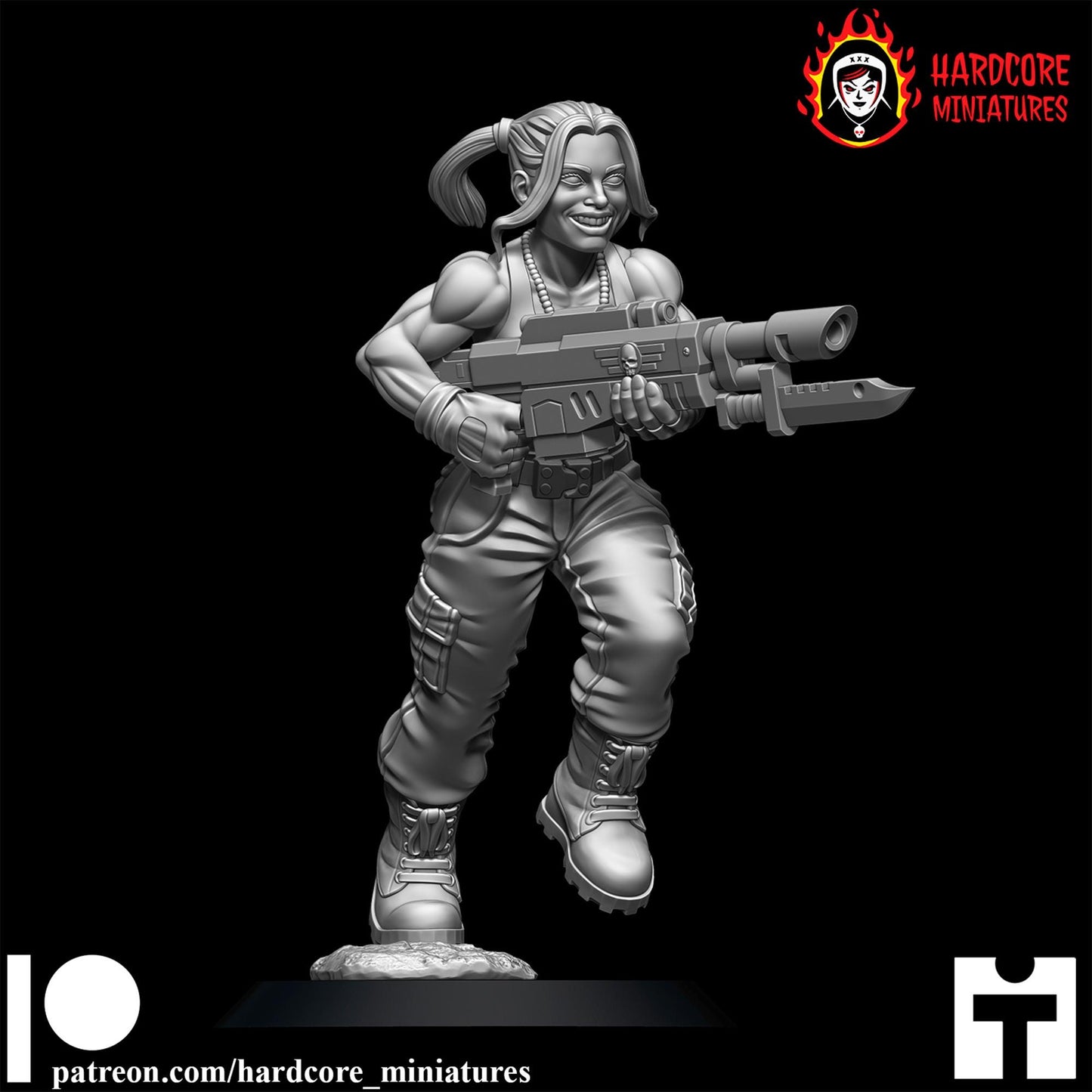Female Human Fighters | Hollywood Sci-Fi Warrior Icons Wargaming Miniatures | Hardcore Miniatures