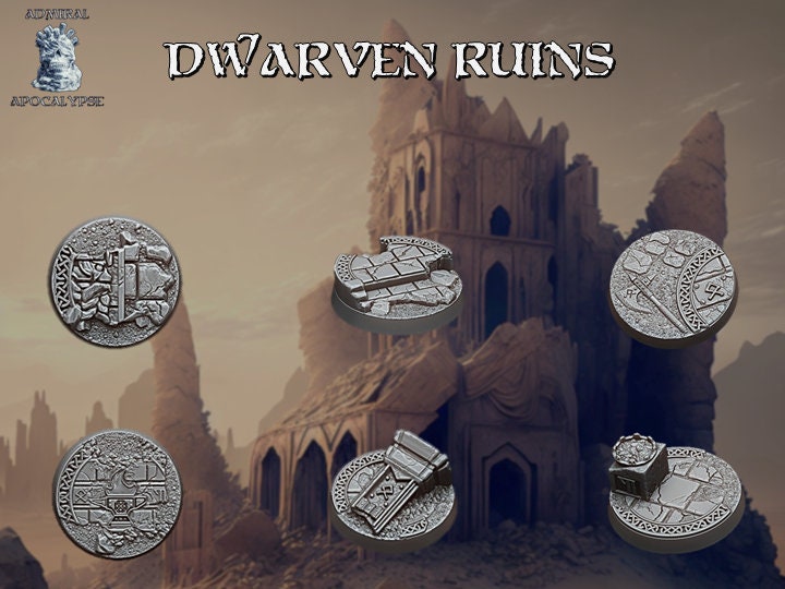 Dwarven Mines Scenic Bases | Underground Fantasy Wargaming Bases | Admiral Apocalypse