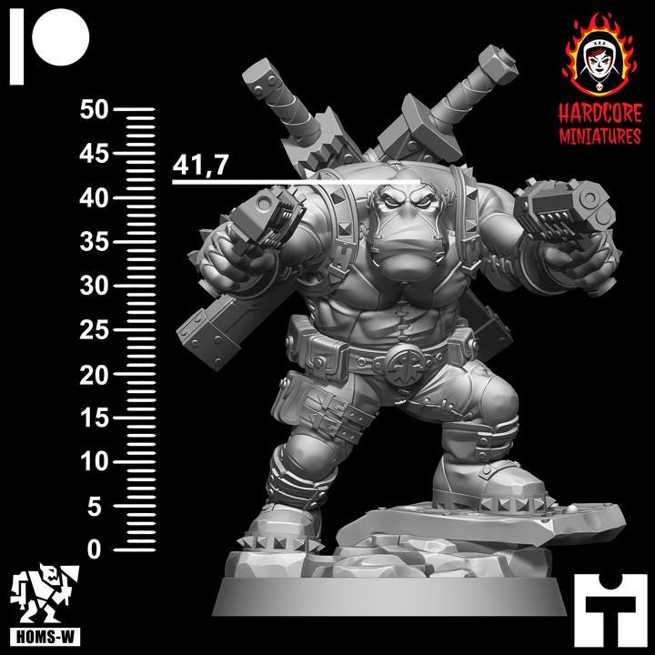 Space Ork Heroes | Legendary Sci-Fi Wargaming Miniatures | Hardcore Miniatures