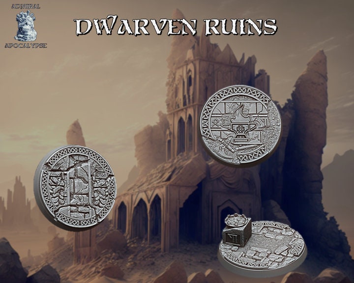 Dwarven Mines Scenic Bases | Underground Fantasy Wargaming Bases | Admiral Apocalypse