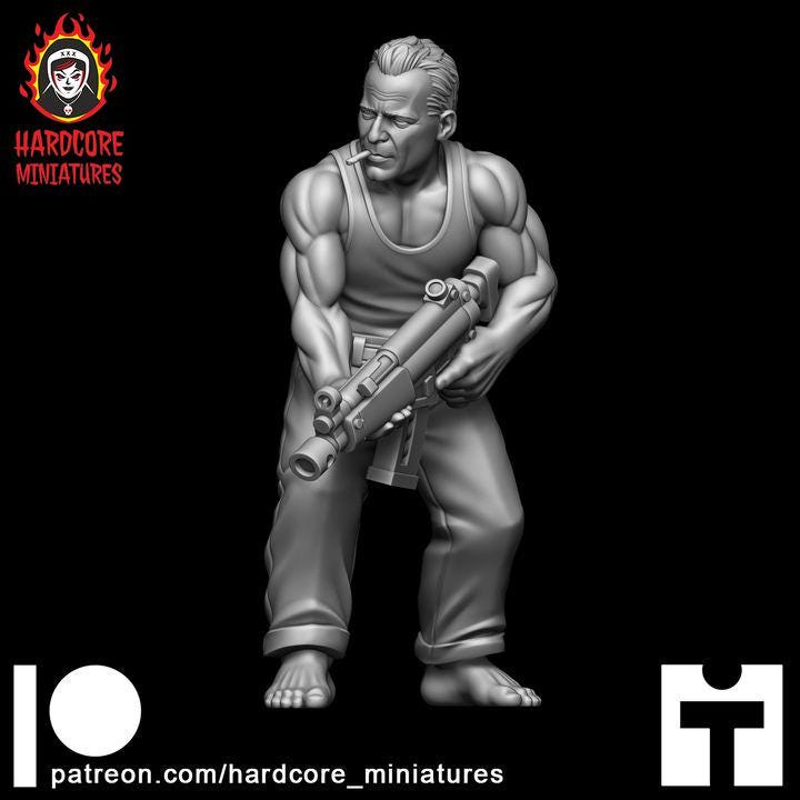 Hero Cop | Hollywood Action Hero Sci-Fi Wargaming Miniatures | Hardcore Miniatures