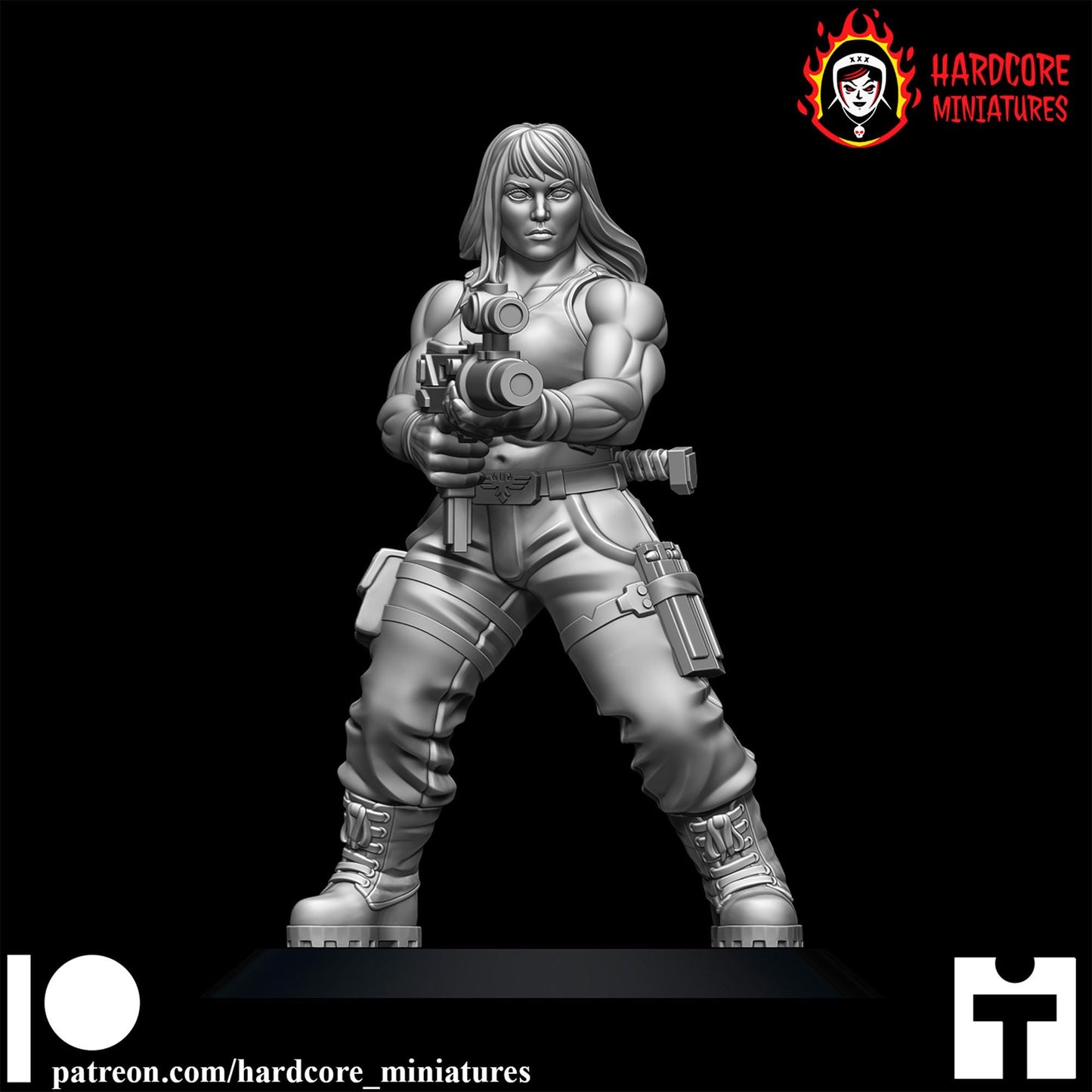 Female Human Fighters | Hollywood Sci-Fi Warrior Icons Wargaming Miniatures | Hardcore Miniatures