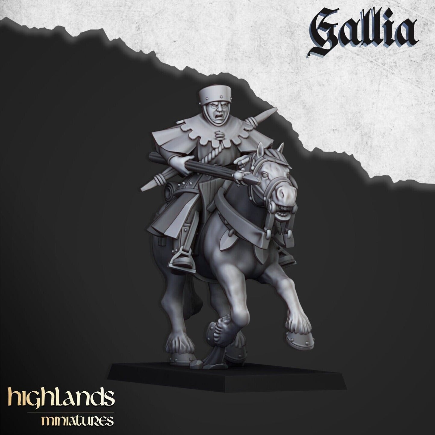 Mounted Men at Arms of Gallia | Gallia Army Collection | Highland Miniatures