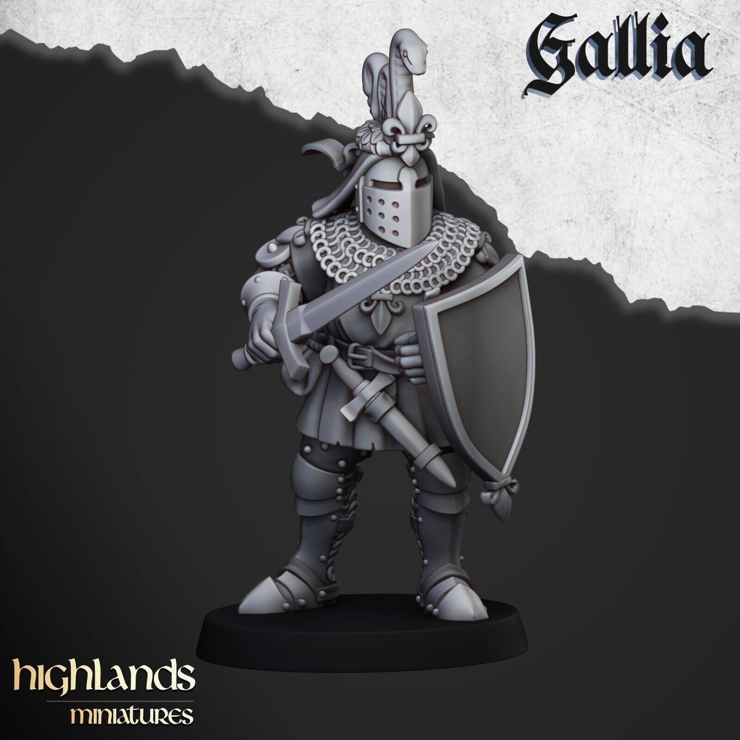 Knights of Gallia on Foot | Gallia Army Collection | Highland Miniatures