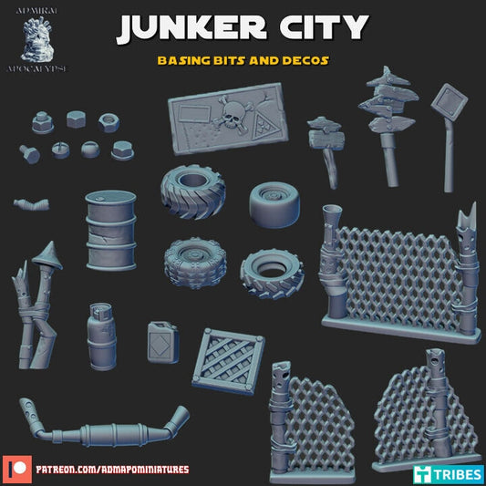 Junker Junk Yard Scatter & Basing Bits | Wasteland Sci-Fi Wargaming Terrain | Admiral Apocalypse