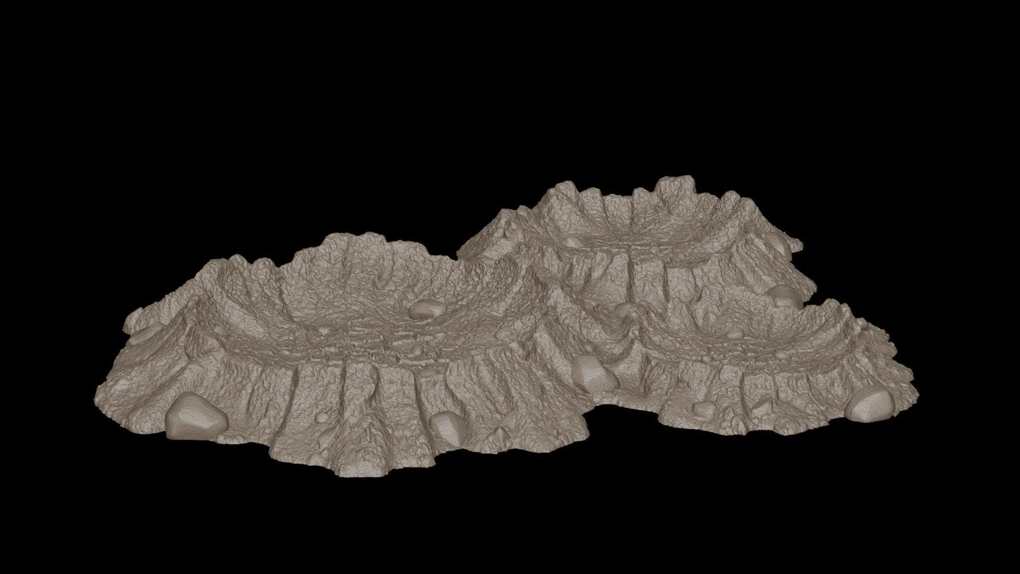 Battlefield Blast Craters | WW1 WW2 & Sci-Fi Wargaming Terrain | MTG Terrain & Scenery