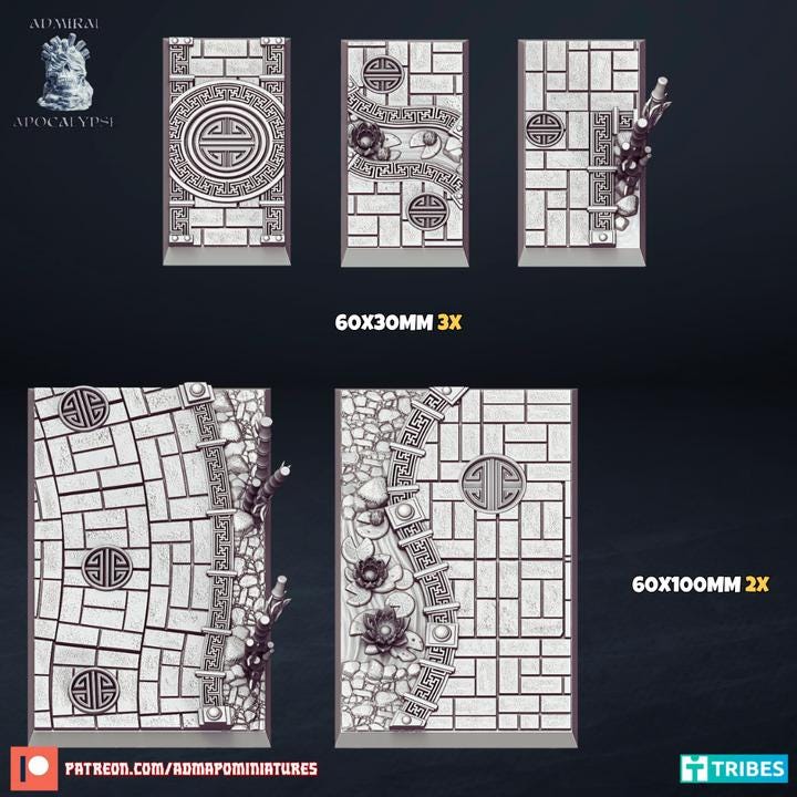 Asian Temple Scenic Bases | Eastern Fantasy Wargaming Bases | Admiral Apocalypse