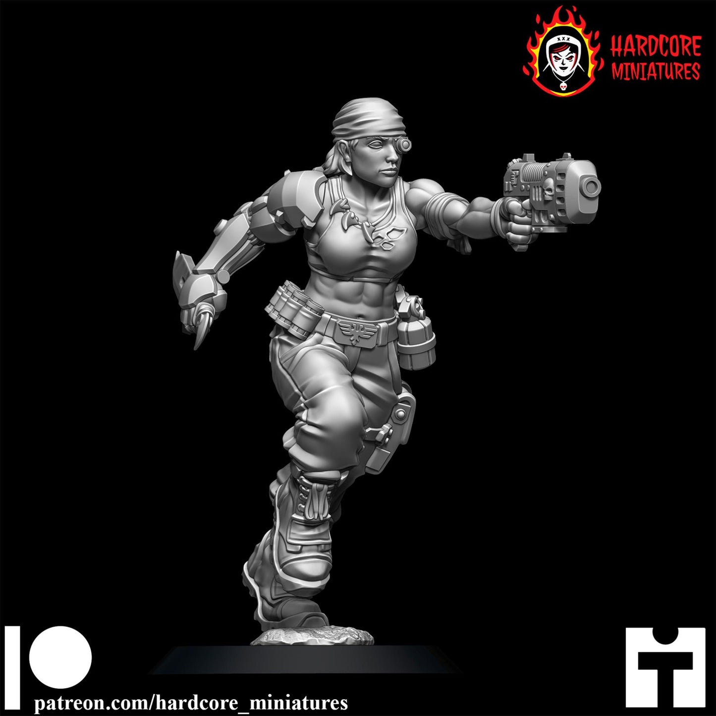 Female Human Fighters | Hollywood Sci-Fi Warrior Icons Wargaming Miniatures | Hardcore Miniatures