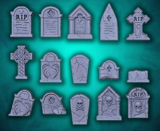 Graveyard Scatter Terrain | Dark Fantasy Wargaming Scenery | Admiral Apocalypse