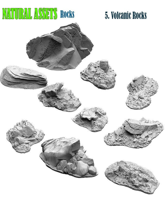 Resin Rocks & Stalagmites - Scatter Terrain for Wargaming & DnD