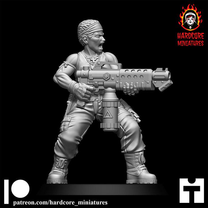Female Jungle Fighters | Hollywood Sci-Fi Combat Veterans Wargaming Miniatures | Hardcore Miniatures