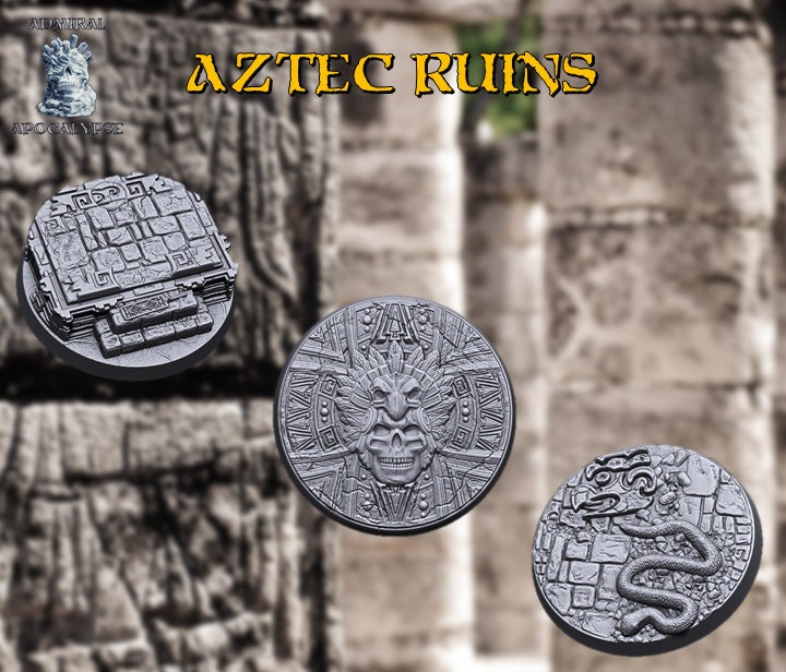 Aztec Scenic Bases | Mesoamerican Temple Wargaming Bases | Admiral Apocalypse