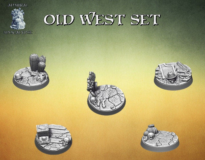 Wild West Scenic Bases | Frontier Wargaming Bases | Admiral Apocalypse