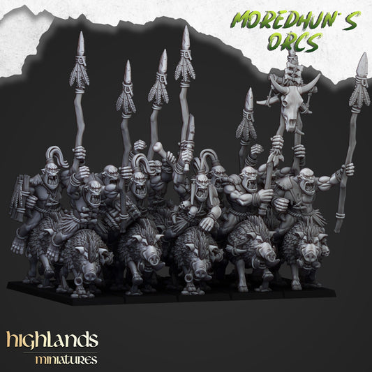 Moredhun's Cave Orc Boar Boys – Mounted Spear Cavalry