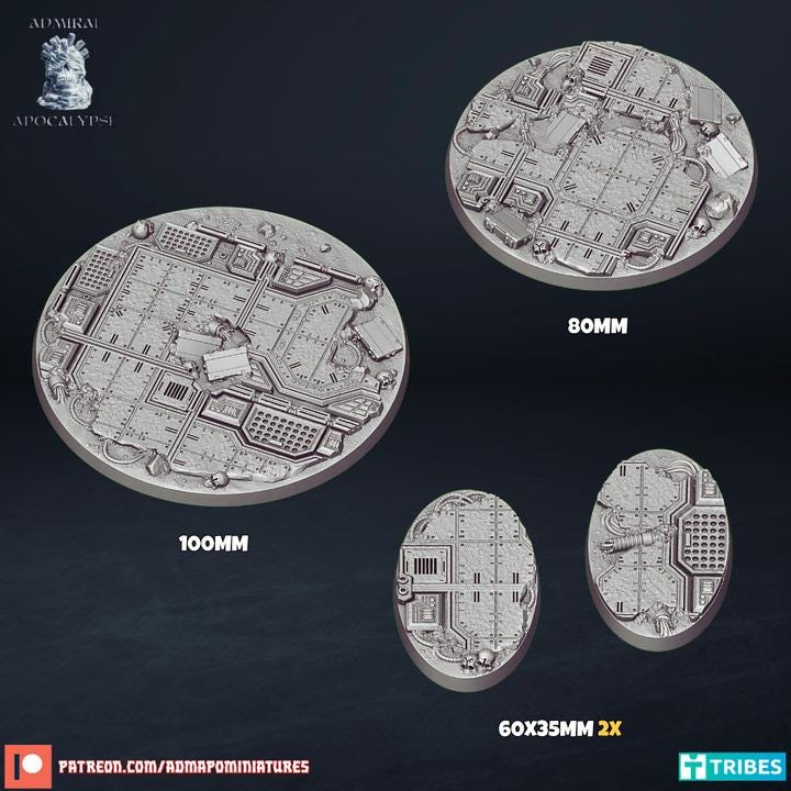 Derelict Space Craft Scenic Bases | Abandoned Starship Sci-Fi Wargaming Bases | Admiral Apocalypse