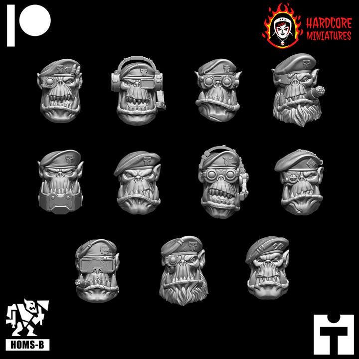 Modular Space Ork Kommando Add-On Packs | Arms, Heads & Accessories | Hardcore Miniatures
