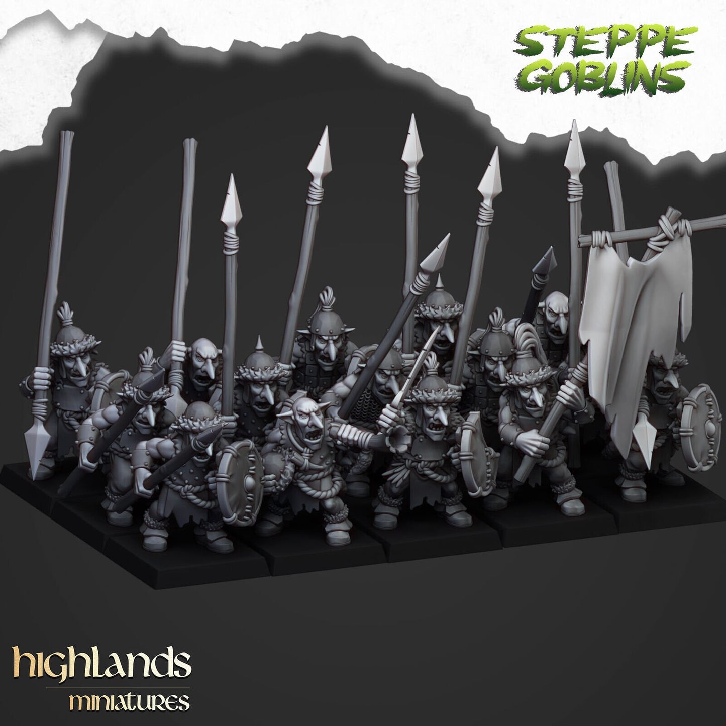 Steppe Goblin Spear Warriors – Orc & Goblin Regiment