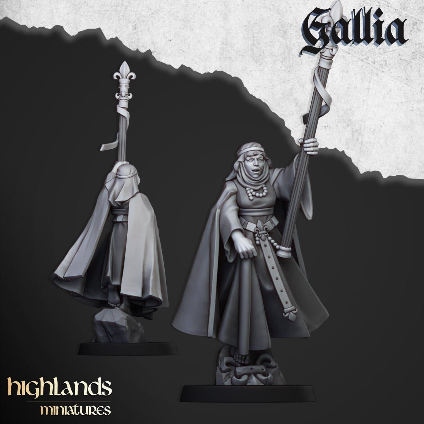 Lady & Damsel of Gallia | Gallia Army Collection | Highland Miniatures
