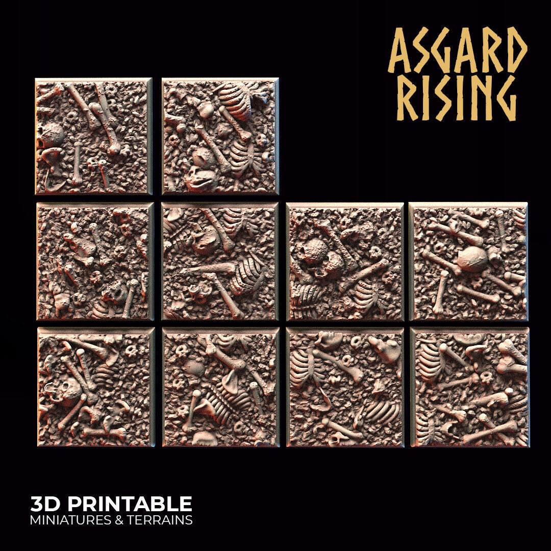 Undead Themed 25mm bases for Fantasy Wargaming