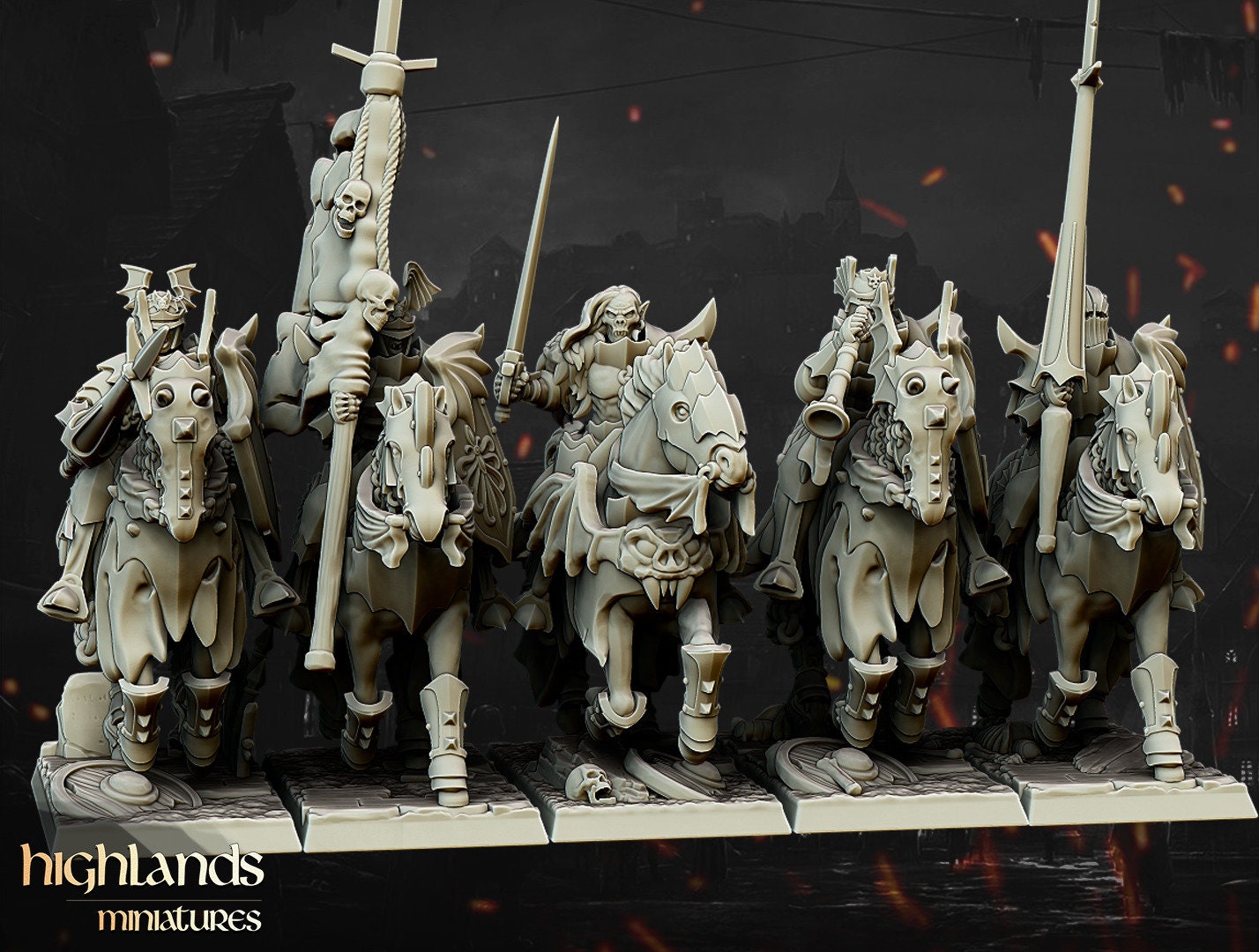 Transilvanya Vampire Knights (Mounted) | Transilvanya Army Collection | Highland Miniatures