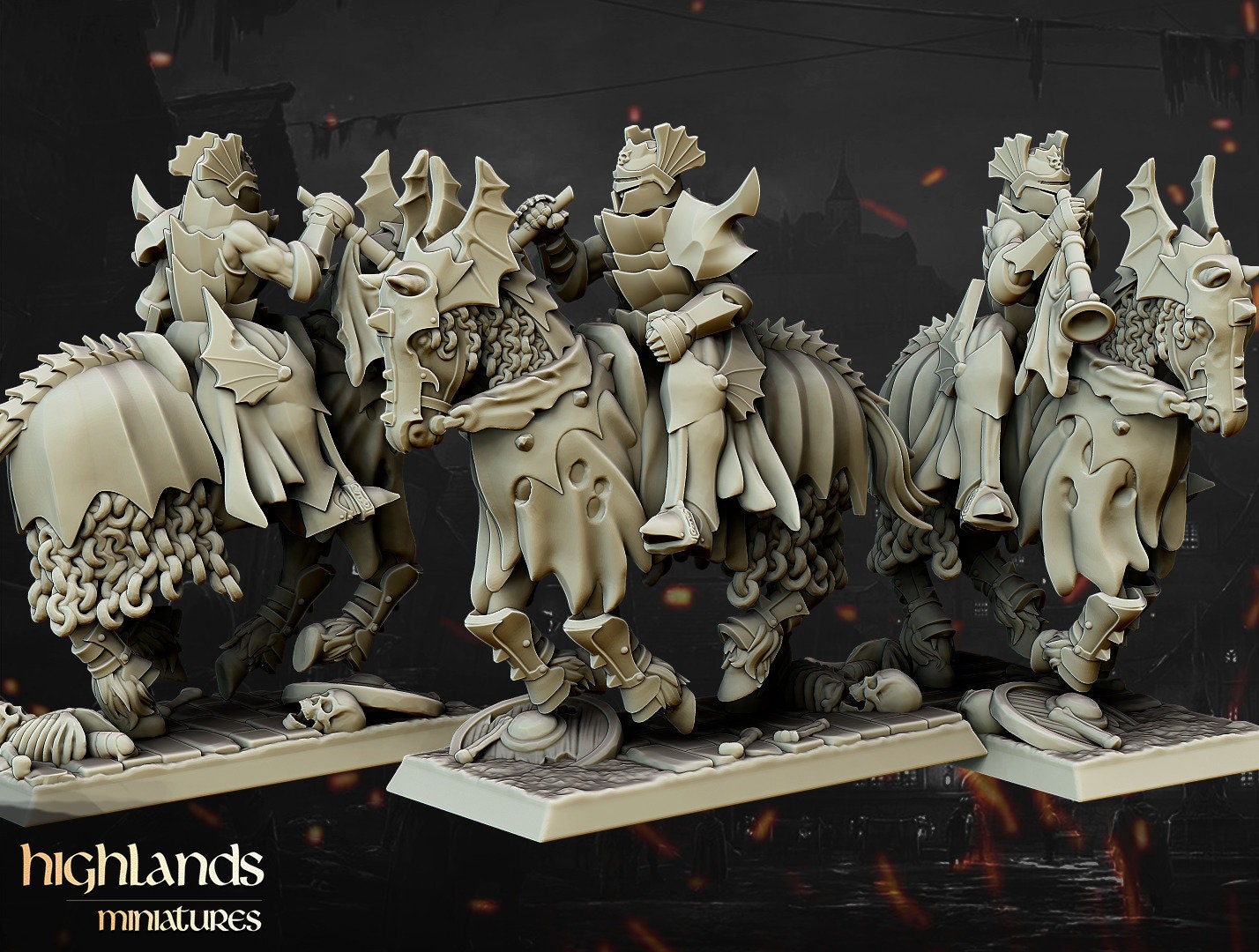 Transilvanya Vampire Knights (Mounted) | Transilvanya Army Collection | Highland Miniatures