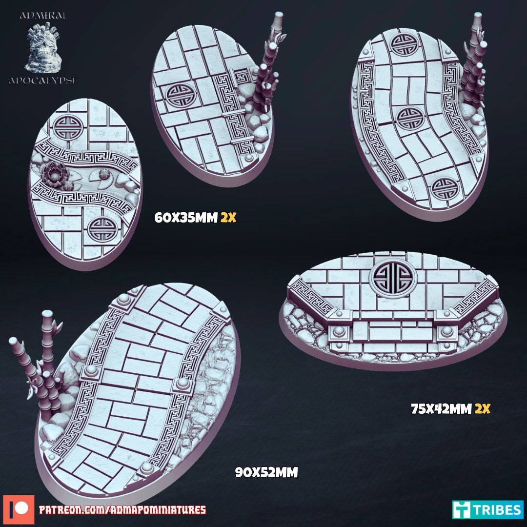 Asian Temple Scenic Bases | Eastern Fantasy Wargaming Bases | Admiral Apocalypse