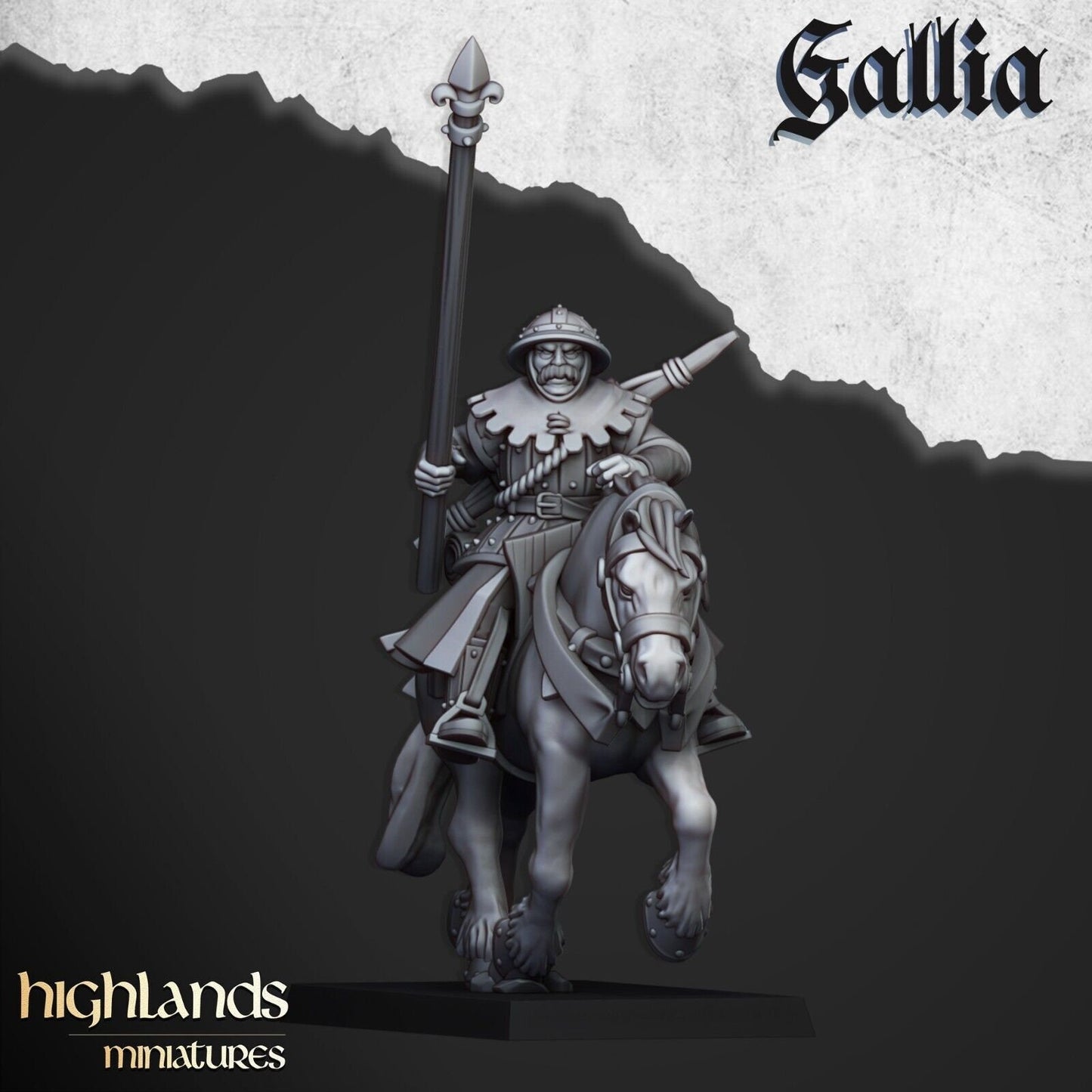 Mounted Men at Arms of Gallia | Gallia Army Collection | Highland Miniatures