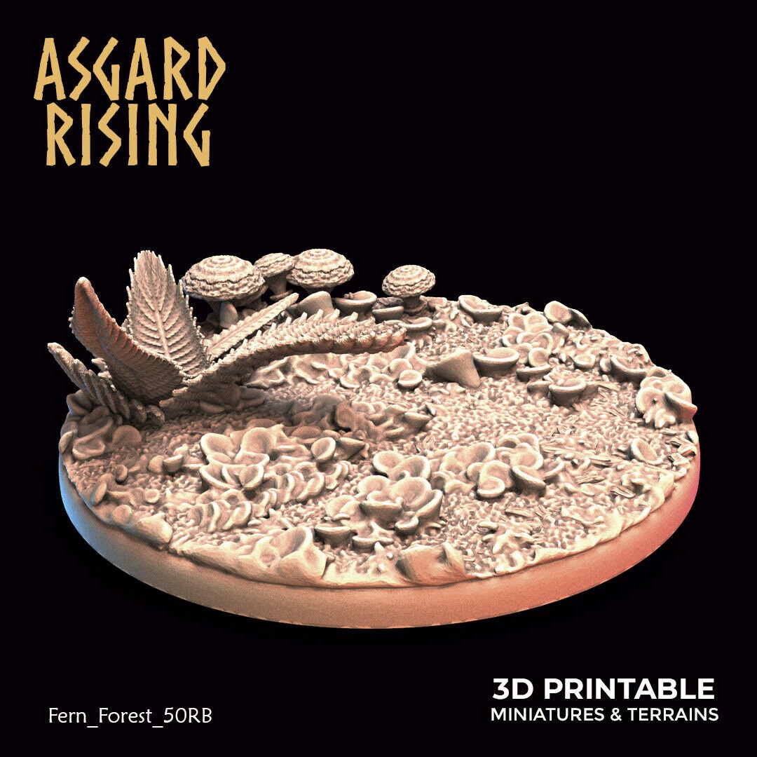 Fern Forest Scenic Bases for Fantasy Wargaming