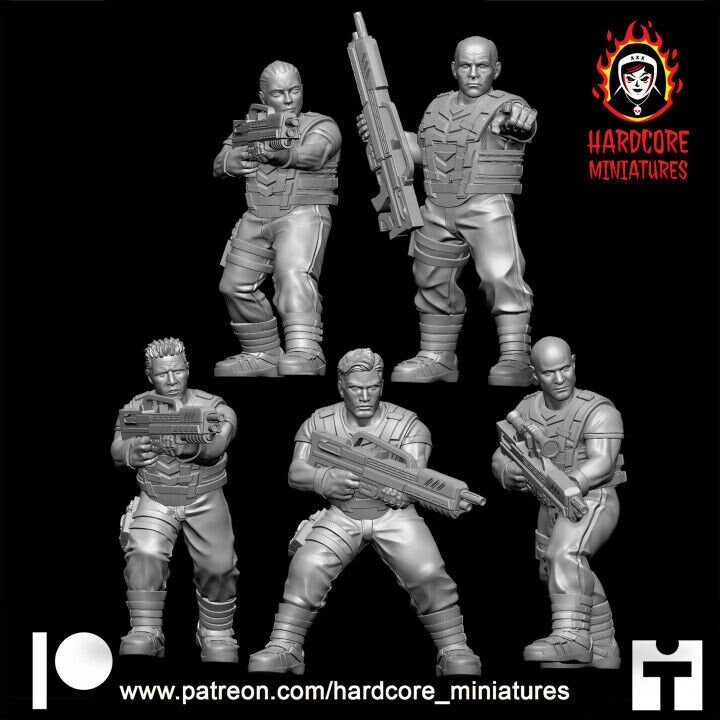 Space Troopers & Alien Bugs | Retro Sci-Fi Wargaming Miniatures | Hardcore Miniatures