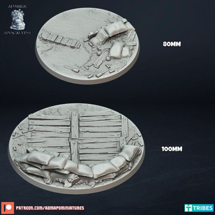 Trench Warfare Scenic Bases | Historical Wargaming Bases | Admiral Apocalypse