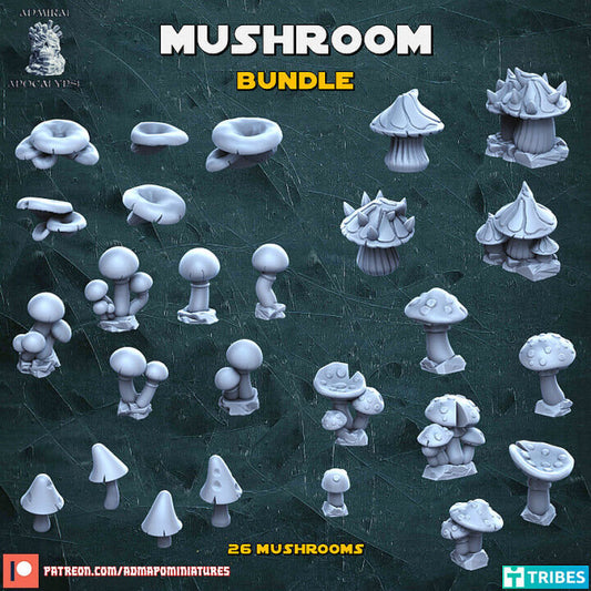 Fantasy Mushroom Scatter & Basing Bits | Fungal Fantasy Wargaming Terrain | Admiral Apocalypse