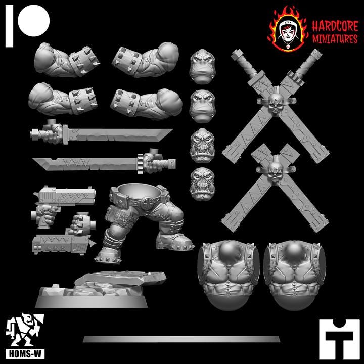 Space Ork Heroes | Legendary Sci-Fi Wargaming Miniatures | Hardcore Miniatures