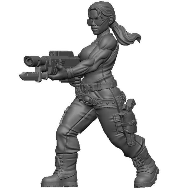 Female Jungle Fighters | Hollywood Sci-Fi Combat Veterans Wargaming Miniatures | Hardcore Miniatures