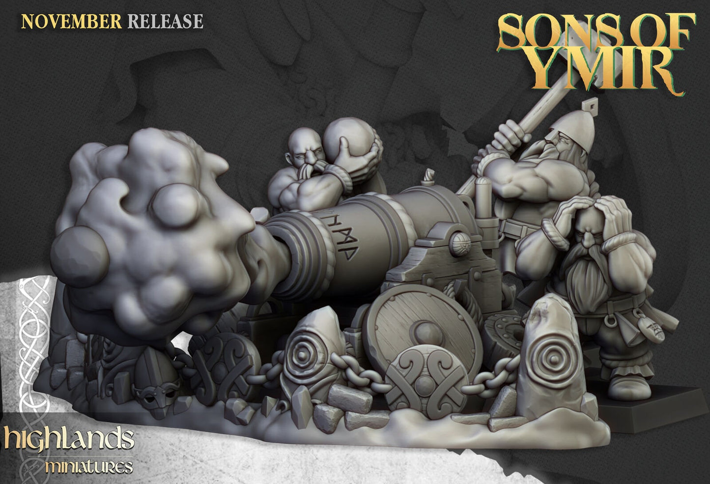 Dwarf Artillery Set | Sons of Ymir | Highland Miniatures