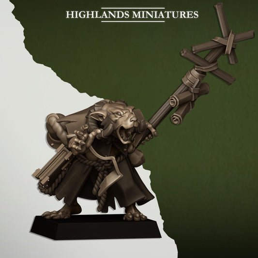 Sewer Rats Vermin Warlock | Sewer Rats Army Collection | Highland Miniatures