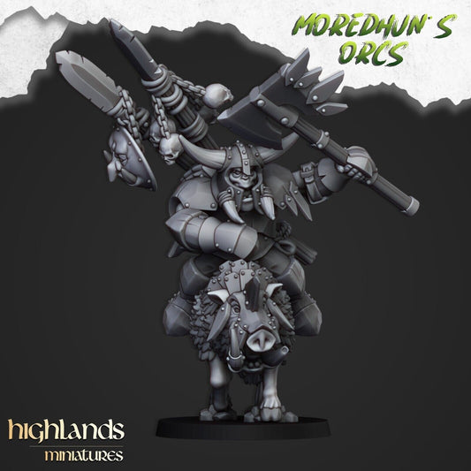 Moredhun's Orc Warlord on Great Boar – Mounted Hero