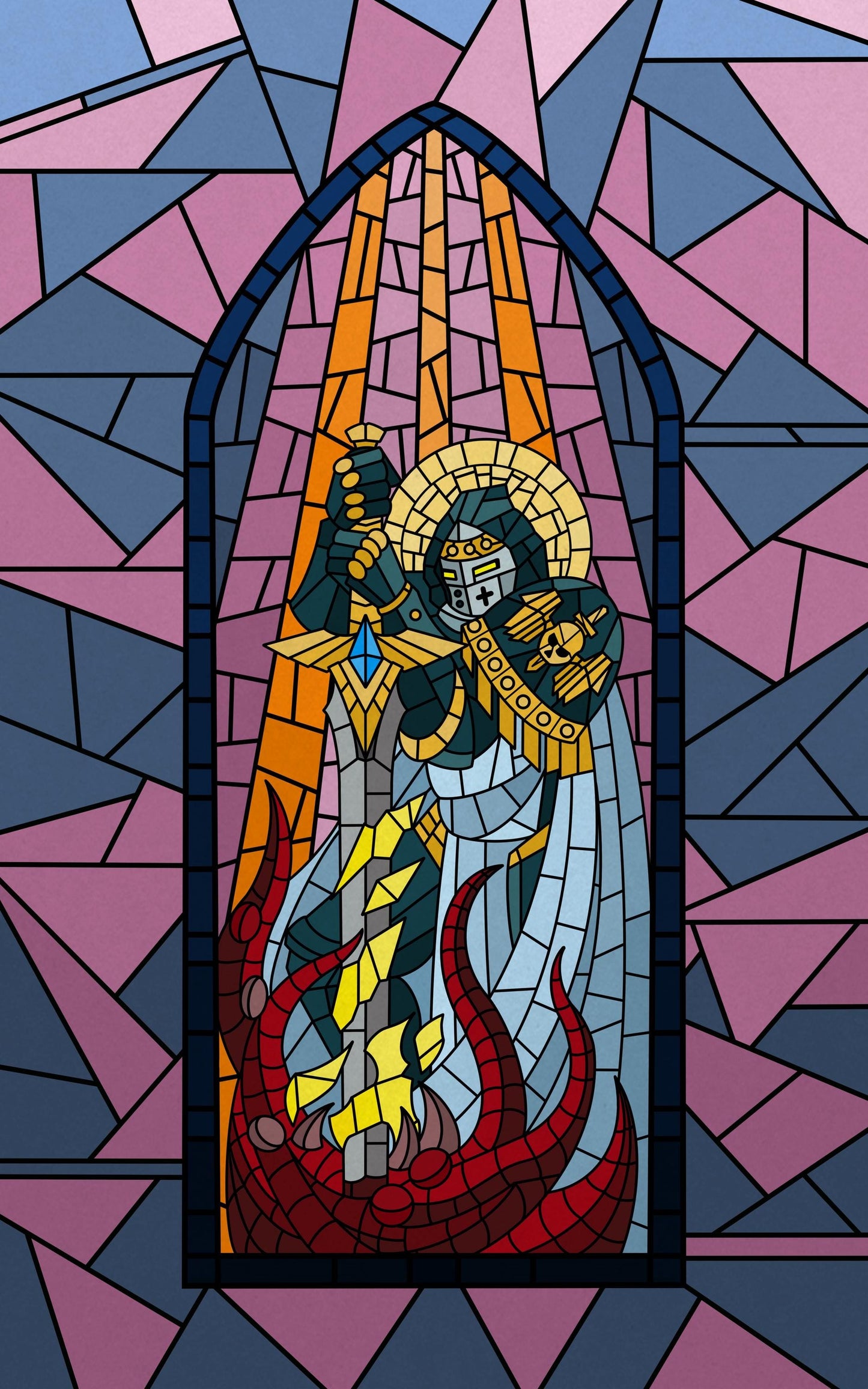 Gothic Stained Glass Walls for Wargaming Terrain building