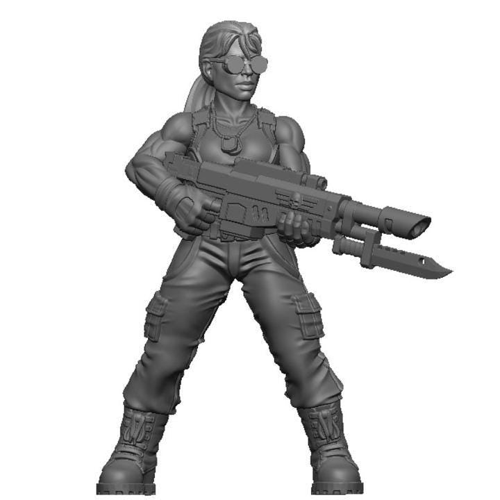 Female Jungle Fighters | Hollywood Sci-Fi Combat Veterans Wargaming Miniatures | Hardcore Miniatures