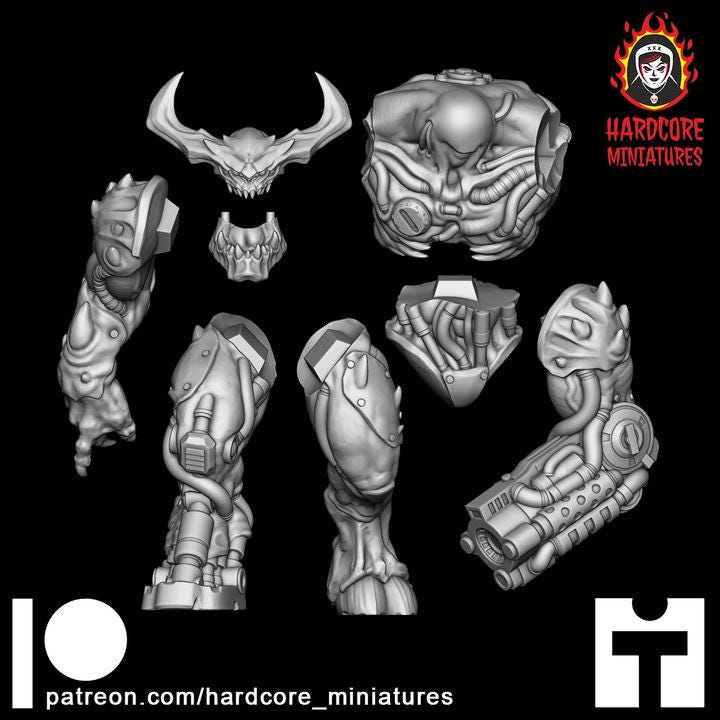Hell Lord Space Demon | Alien Boss Creature Sci-Fi Wargaming Miniature | Hardcore Miniatures