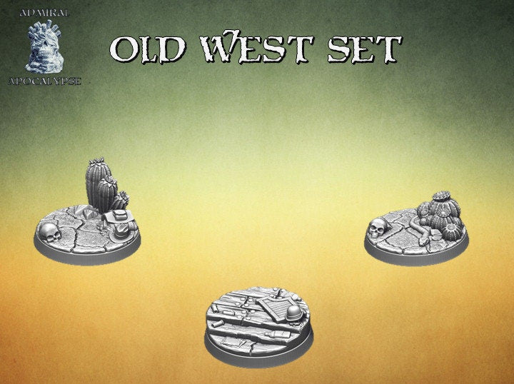 Wild West Scenic Bases | Frontier Wargaming Bases | Admiral Apocalypse