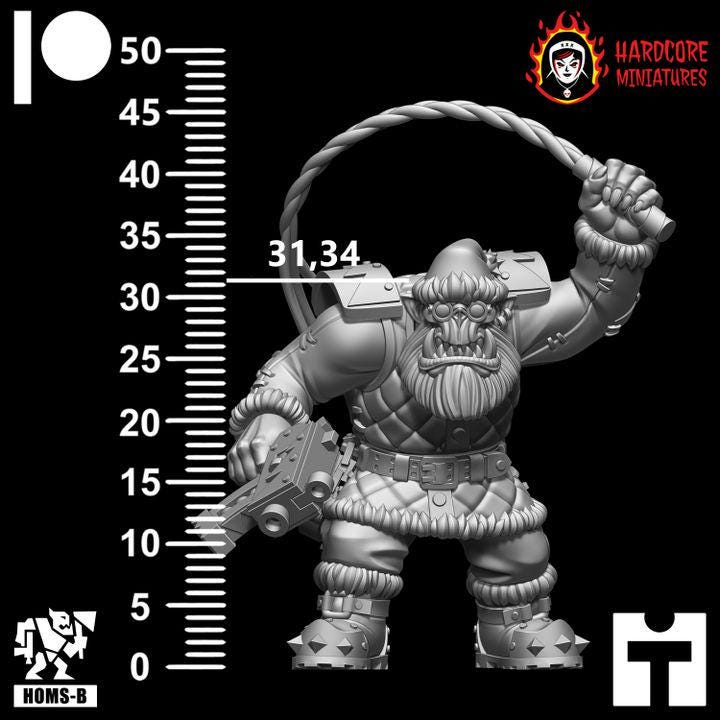 Retro Space Ork Santa & Gobbo Crew | Festive Greenskin Sci-Fi Miniatures | Hardcore Miniatures