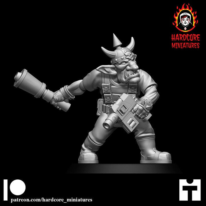 Retro Space Gobbos | 10 Modular Sci-Fi Goblin Miniatures | Hardcore Miniatures