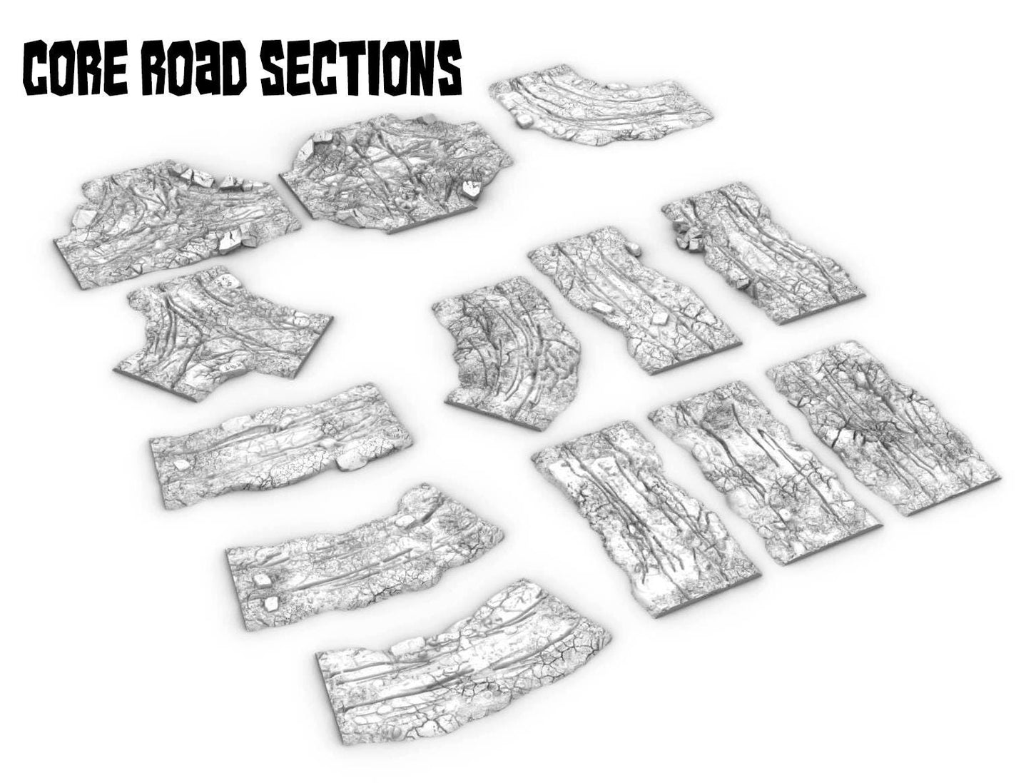 Modular Road Sections | WW1 WW2 Fantasy & Sci-Fi Wargaming Terrain | MTG Terrain & Scenery
