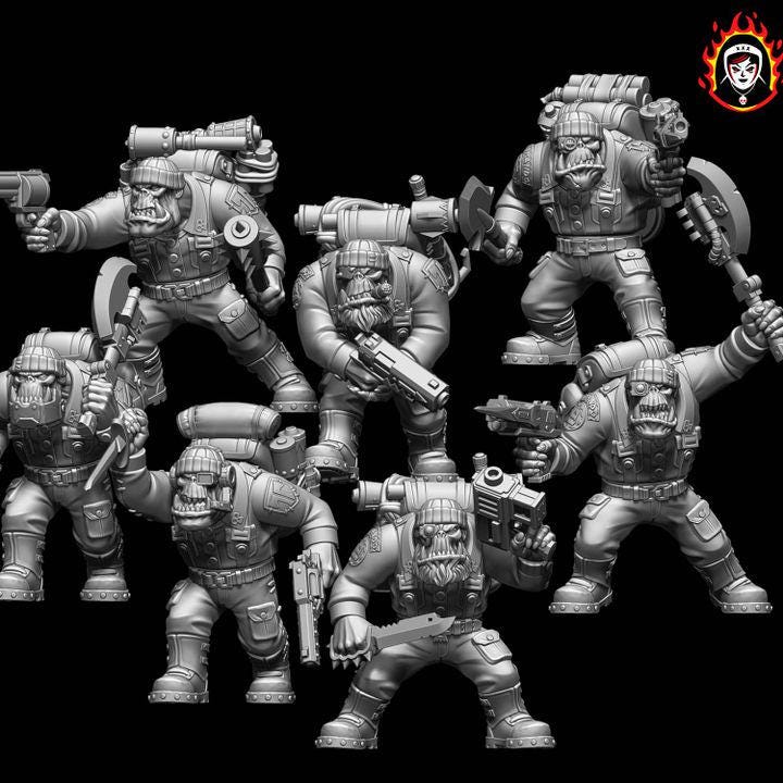 Modular Space Ork Kommandos | Elite Greenskin Strike Force | Hardcore Miniatures